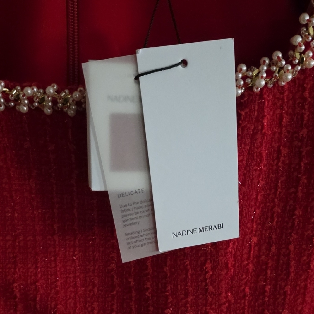 NADINE MERABI Red Long Sleeve Dress - Picture 3 of 7
